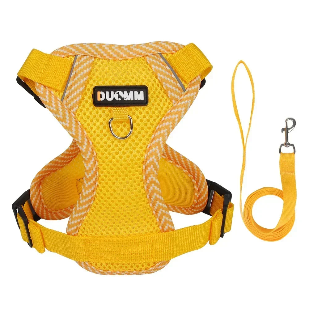 Pet Dogs Harness Comfortable Breathable Chest Back Straps for Small and Medium-sized Dogs Cats Pets Outdoor Reflective Harnesses