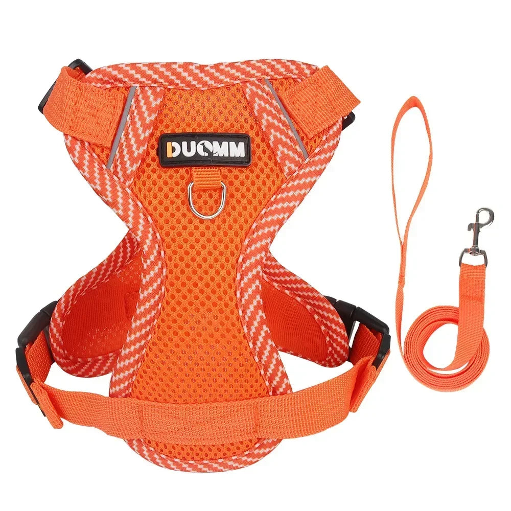 Pet Dogs Harness Comfortable Breathable Chest Back Straps for Small and Medium-sized Dogs Cats Pets Outdoor Reflective Harnesses